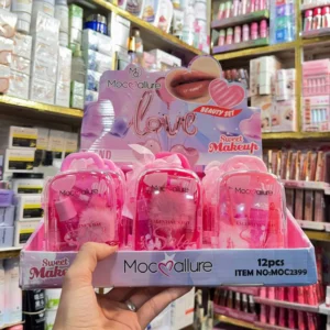 ست لیپ گلاس چمدانی موکالر Sweet Makeup Beauty Set
