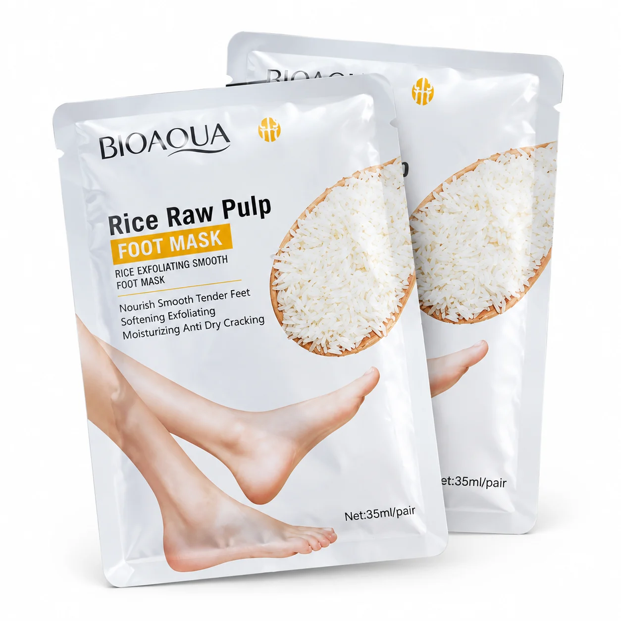 ماسک پا برنج بیوآکوا 1 ماسک پا برنج بیوآکوا Bioaqua Rice Foot Mask